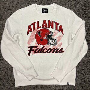 Atlanta Falcons Sweatshirt M '47 Sports Whit Fleece New Era Pullover NFL Pre-Own
